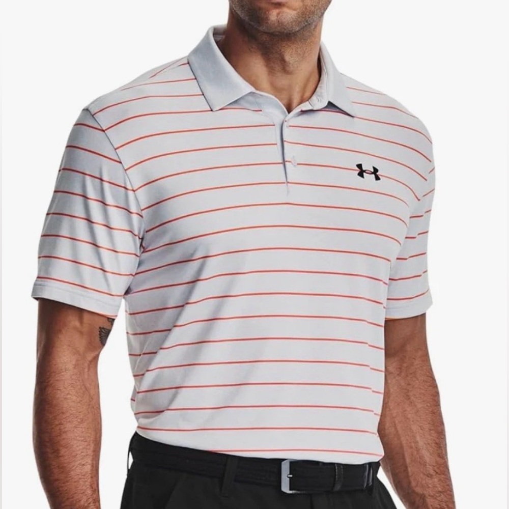 Under Armour Men's Polo with Red Stripes